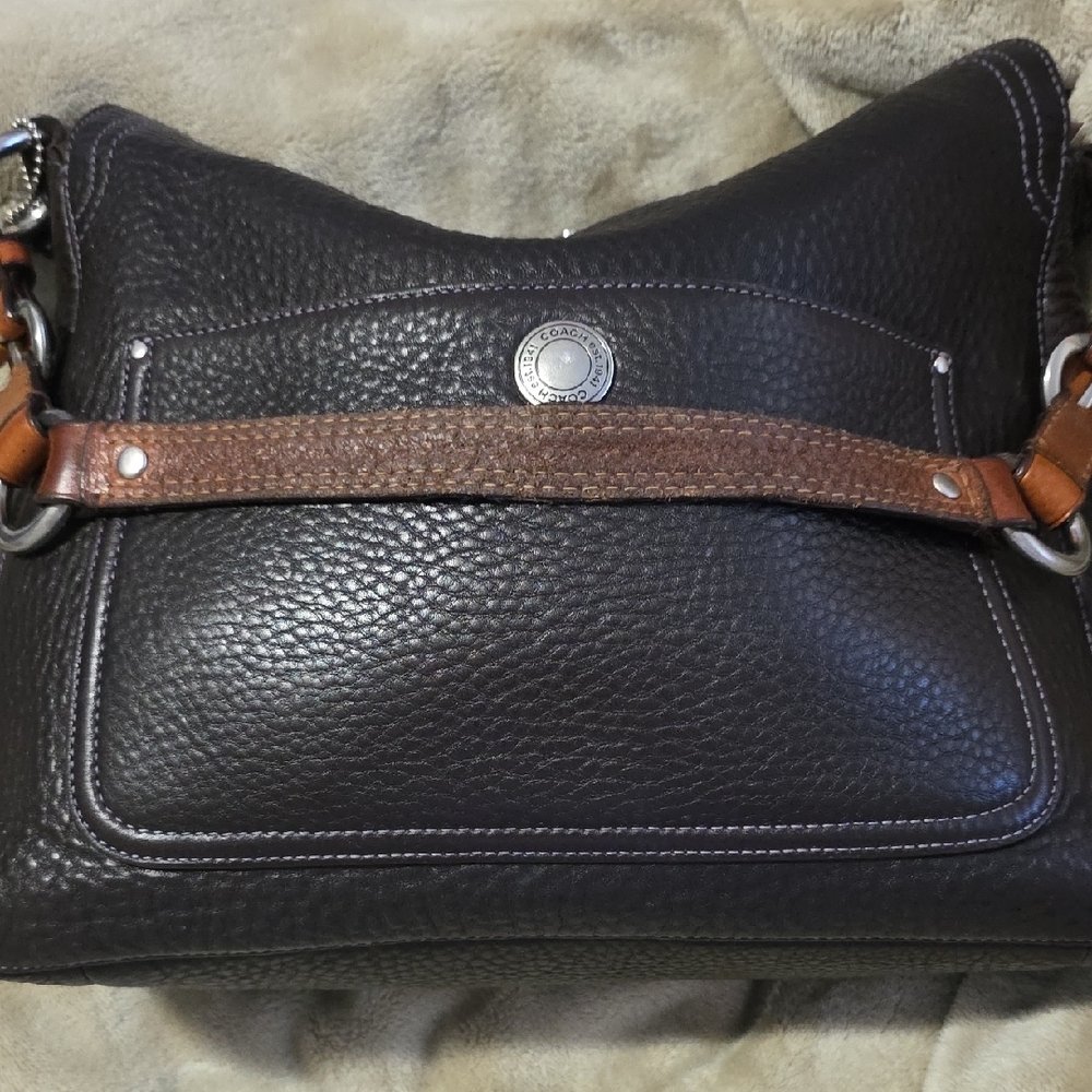 Pre-owned Coach Brown Pebbled Chelse Leather Shoulder Bag - Picture 14 of 14